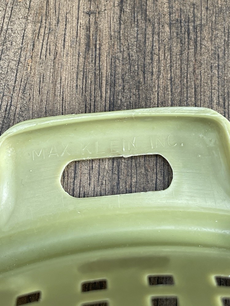 Vintage Avocado Green Max Klein Co Strainer Colander