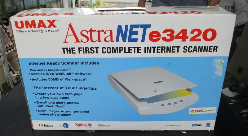UMAX ASTRA NET E3420 FIRST COMPLETE INTERNET SCANNER--NEW IN BOX!!!!!!