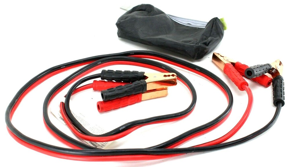 POWER JUMPER CABLES BATTERY CLAMPS 9 ft PORTABLE COMPACT
