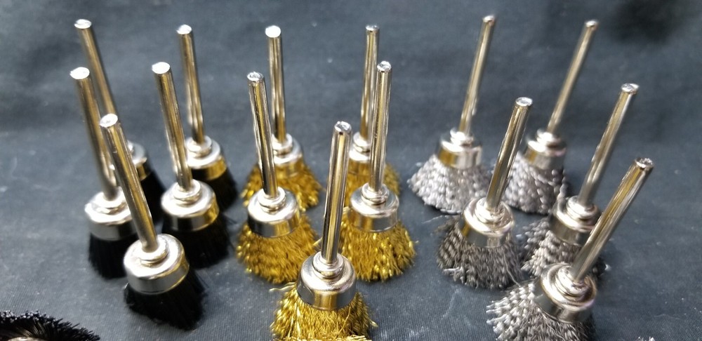 Eaedmy 45Pcs Wire Brushes Set For Rotary Tool 1/8"(3mm) Shank