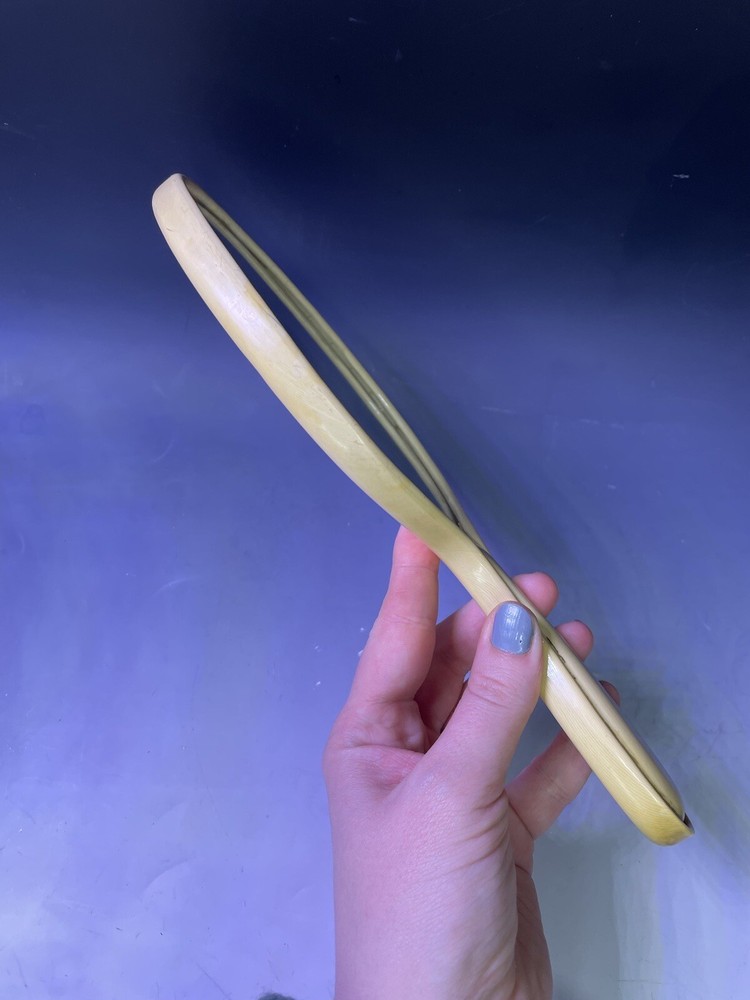 Vintage - Antique Plastic Hand Held Mirror Beveled Glass Vanity Accessory 20th C