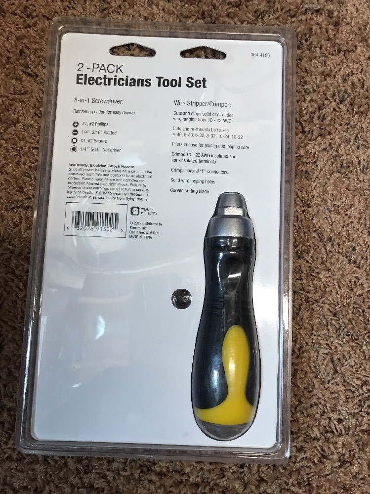 Smart Electrician Tool Set 2 Piece Wire Stripper/crimper 8-in-1 Screwdriver