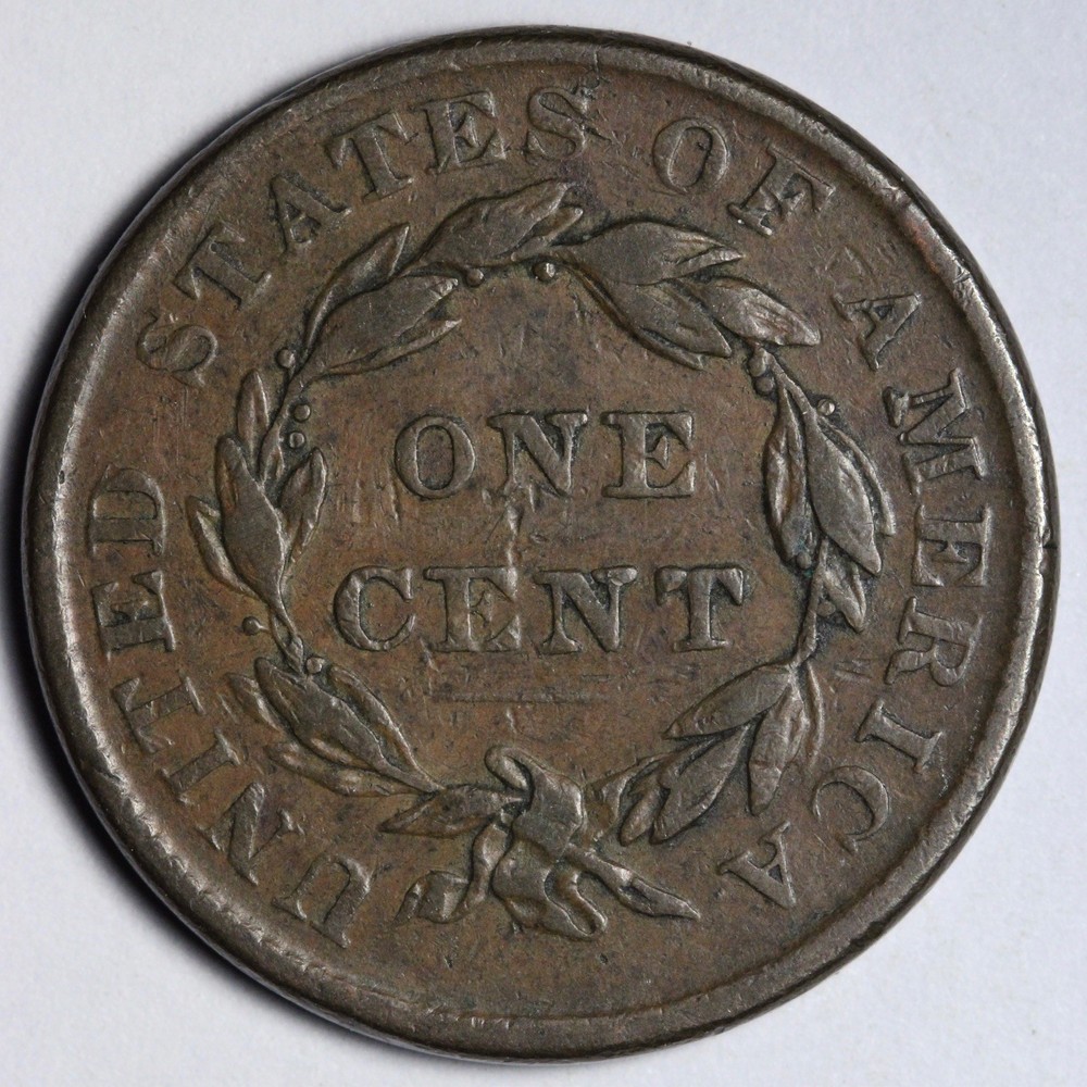 1837 Coronet Head Large Cent VF E125 URQNM