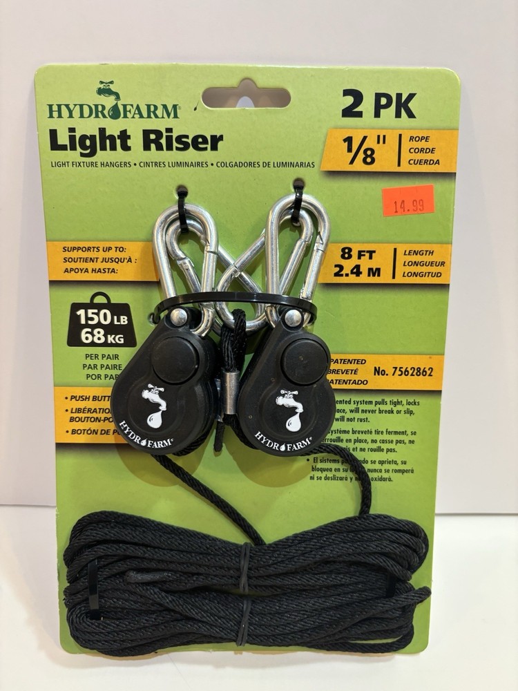 Hydrofarm Heavy Duty Light Riser, Set of 2 Pack