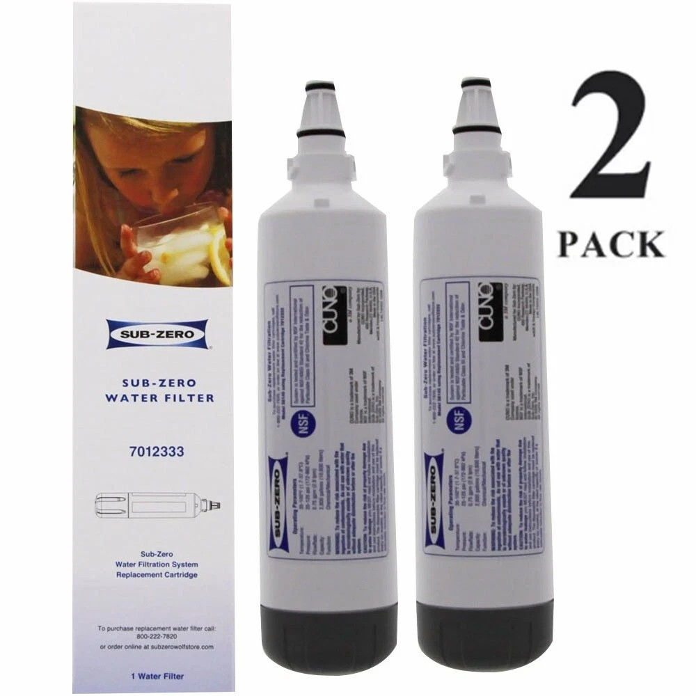 2 PACK Sub--Zero 7012333 UC-15 Ice Maker Refrigerator Water Filter