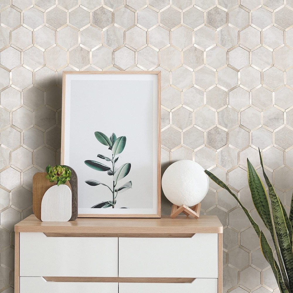Hexagon Peel and Stick Backsplash Tile, Stick on Backsplash for Kitchen and B...