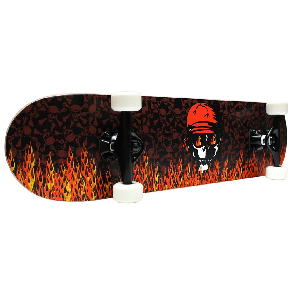 Krown KPC Skateboard Complete Red Flame 7.75"