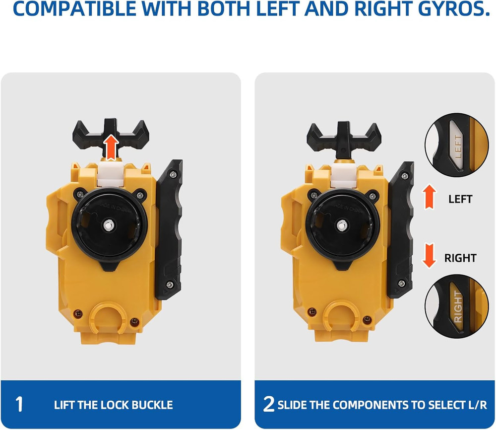 2 Pack String Launchers and Grips, Battling Burst Launcher, Left/Right Spin, Onl