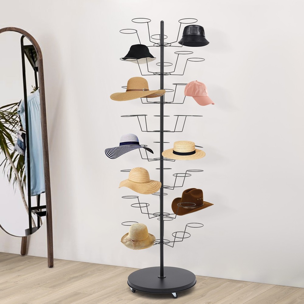 Hat Rack, Freestanding Hat Display Stand, 8-tier Hat Holders