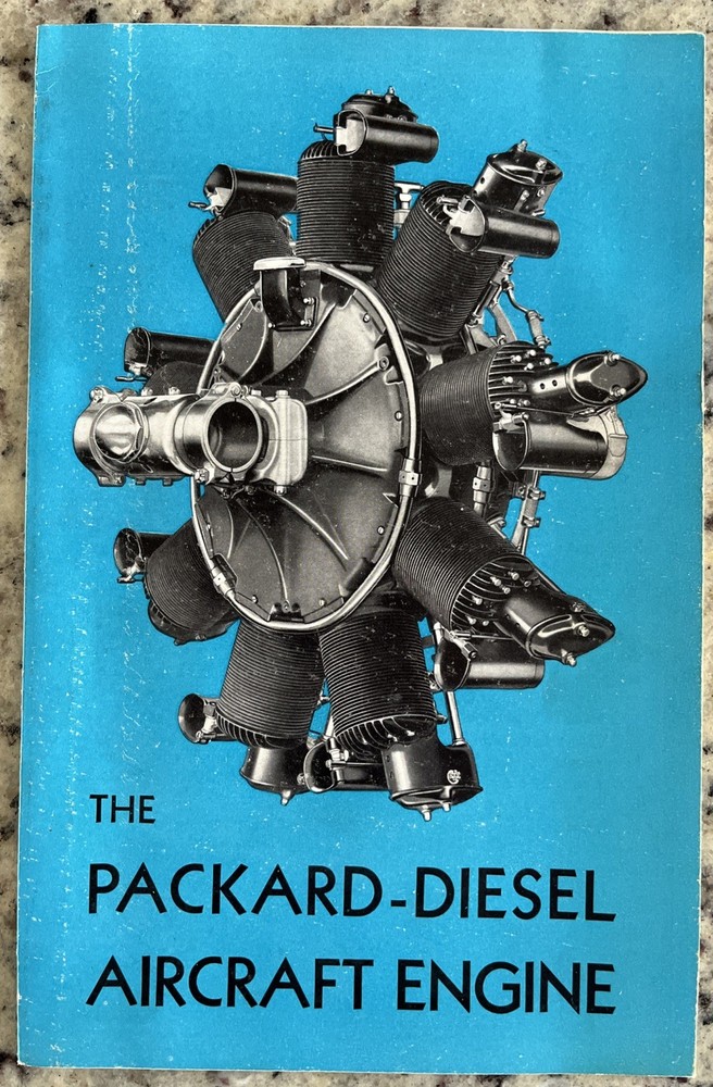 Vintage 1930 Original Packard Motor Car Co Diesel Aircraft Engine Brochure Guide