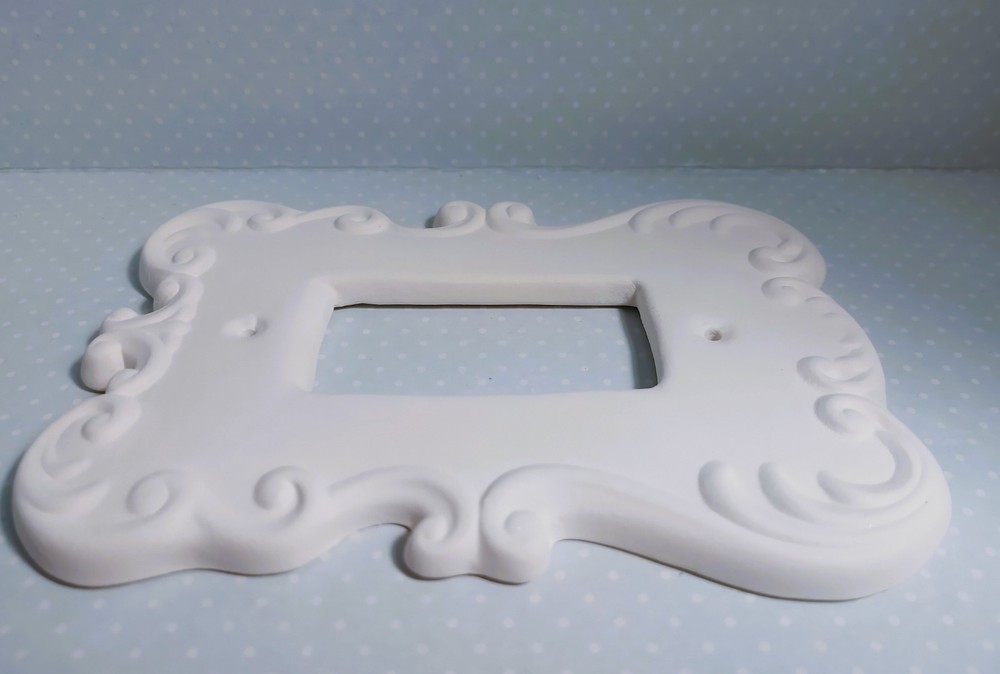 Plug / Switch Plate ~ Ceramic Bisque Ready to Paint