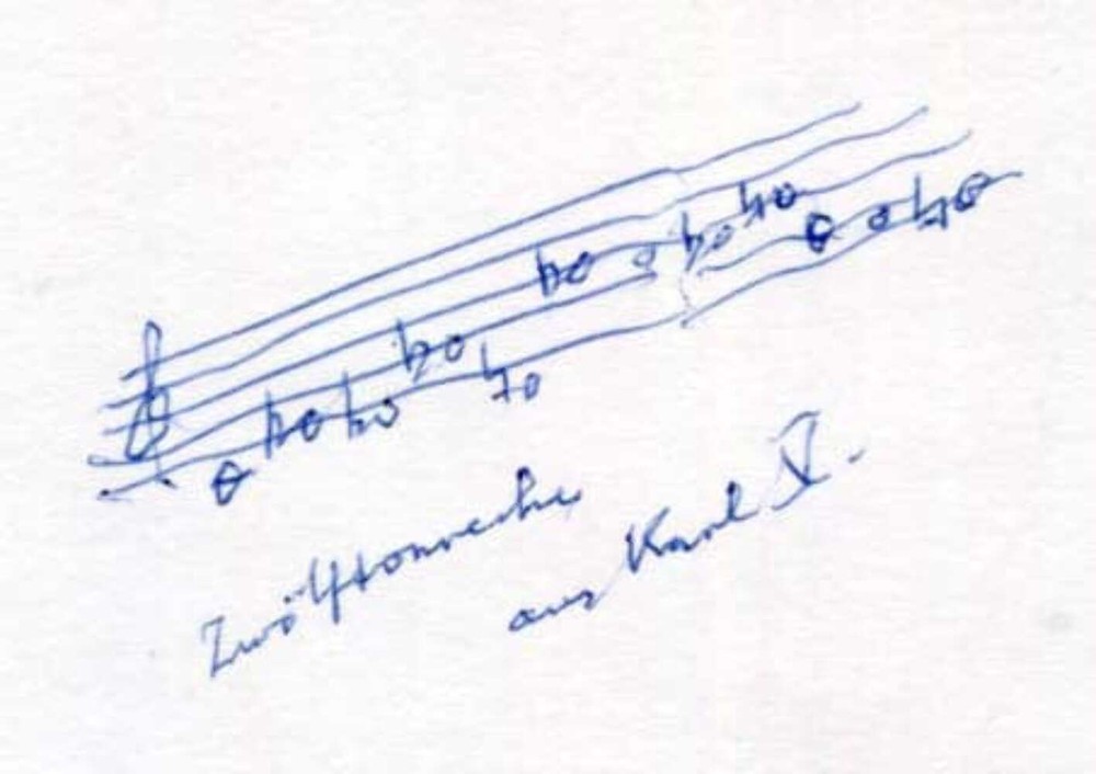 American COMPOSER Ernst Krenek (+1991) autograph, signed photo with an autograph