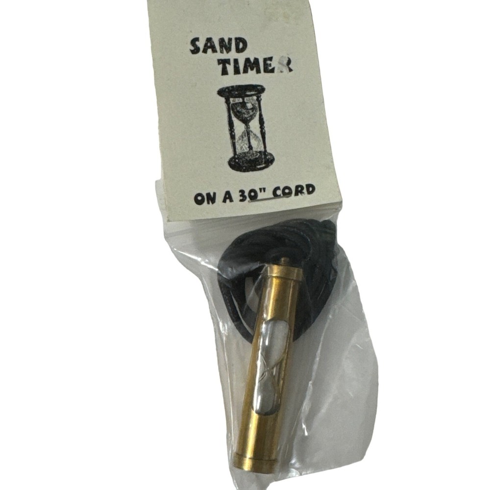 Mini Sand Timer Necklace On 30" Cord Time Management Procrastinators & Speakers