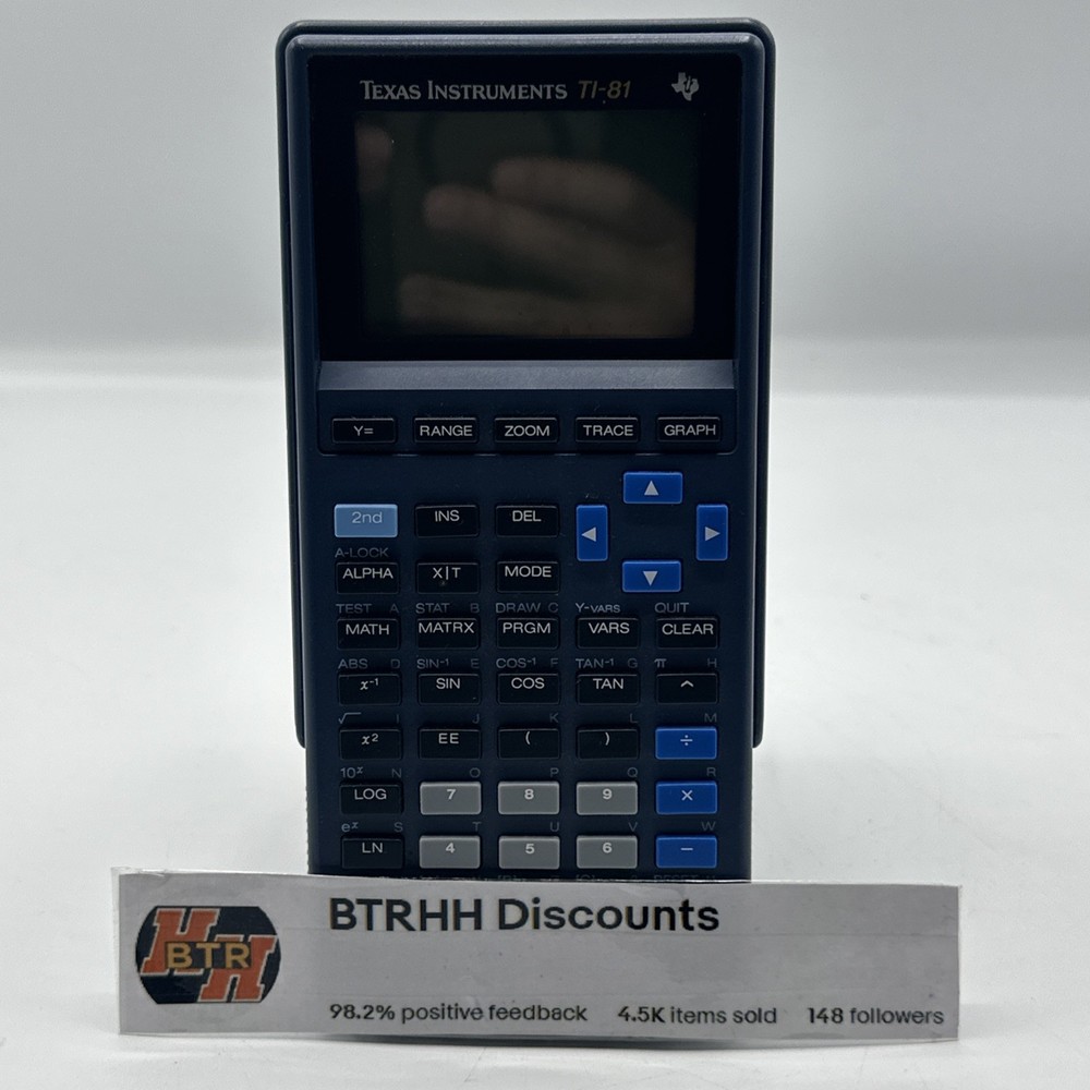 Texas Instruments TI-81 Graphing Calculator & Cover Tested Working
