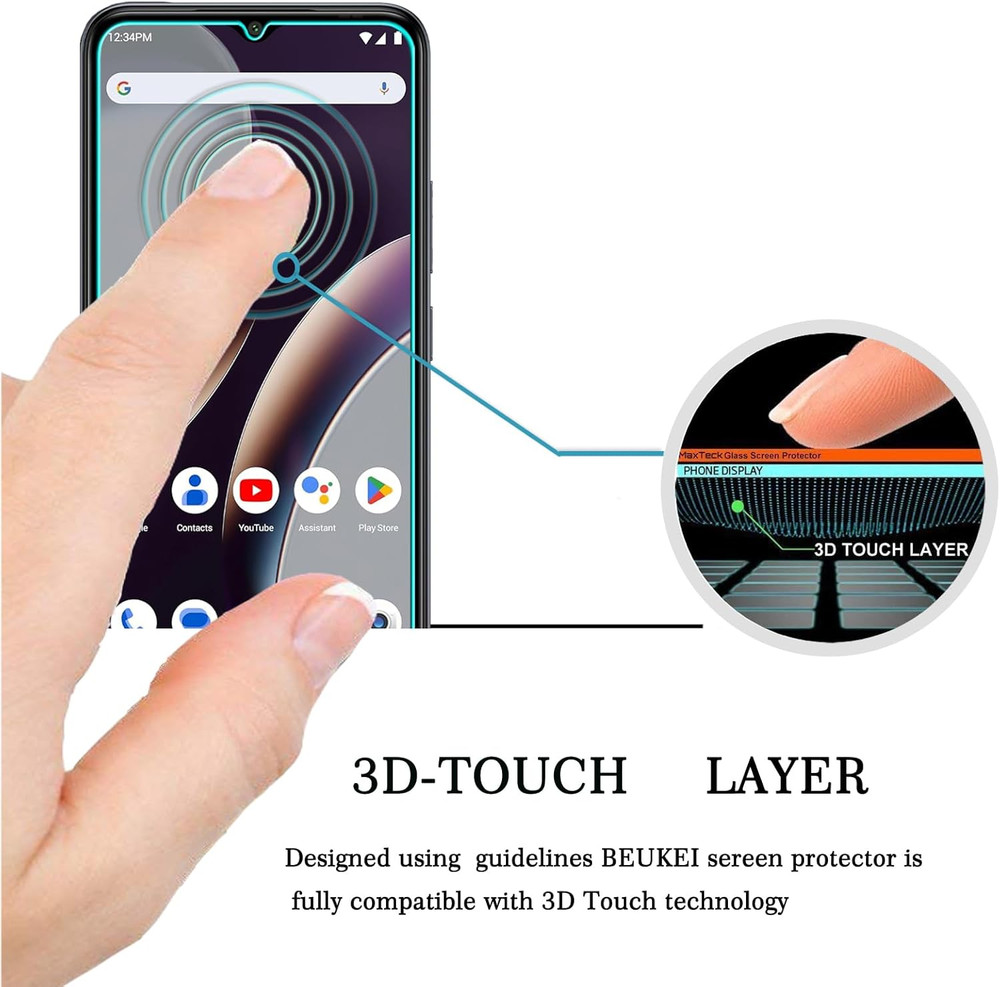 (3 Pack) Designed for BLU G63 Screen Protector Tempered Glass, anti Scratch, Bub
