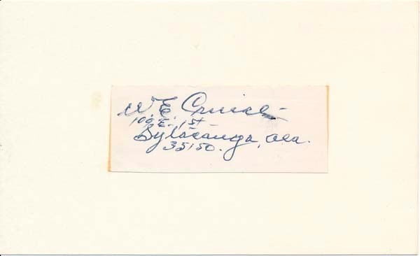 Walt CRUISE / Signature Signed