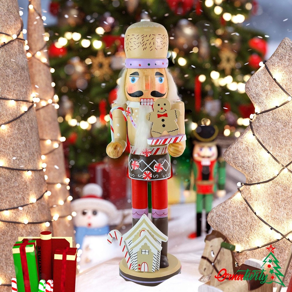 Ornativity Gingerbread Chef Nutcracker - Wooden Ginger Bread Theme Christmas ...
