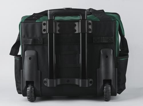 18" Rolling Tool Bag Heavy Duty Wheel Telescoping Handle 18 Pocket Organizer