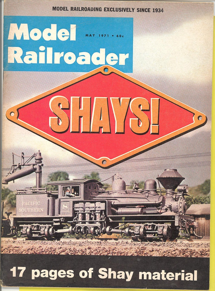 Model Railroader Magazine May 1971 / Shays / Narrow Guage Modeling