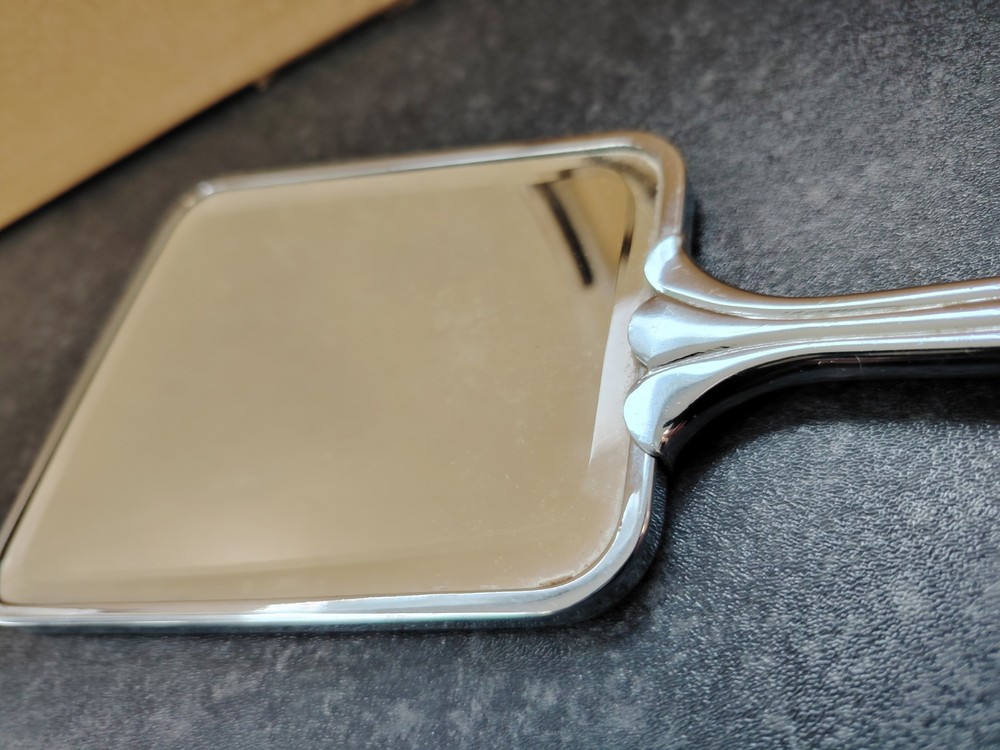Vintage Silverone Hand Held Vanity Mirror