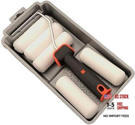 7 Piece 4” Paint Roller Kit - Includes Acrylic, Polyester and Foam Covers -