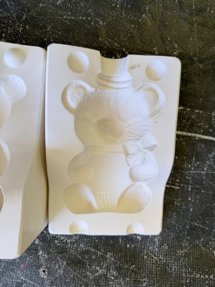 VINTAGE BOOTHE CERAMIC MOLD #TEDDY BEAR SOAP DISPENSER