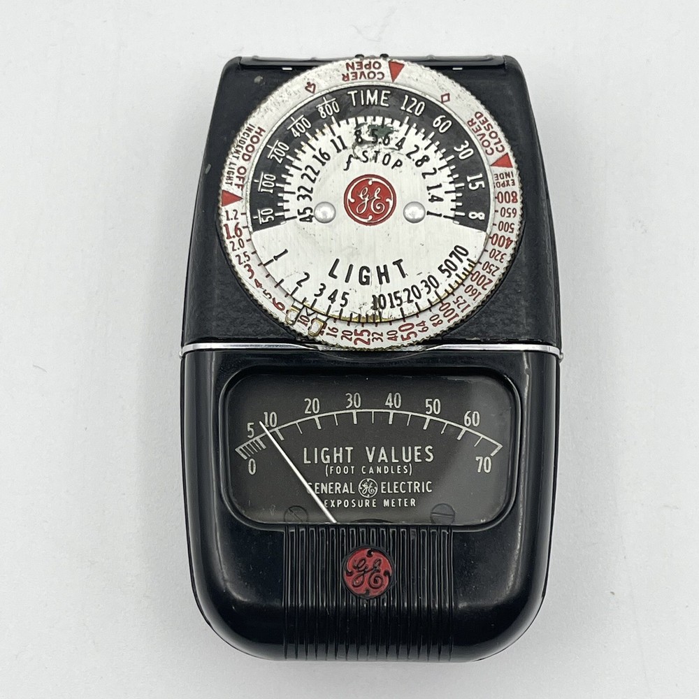 Light Exposure Meter - General Electric DW-48 - Vtg 1946 - Light Values - w/Case