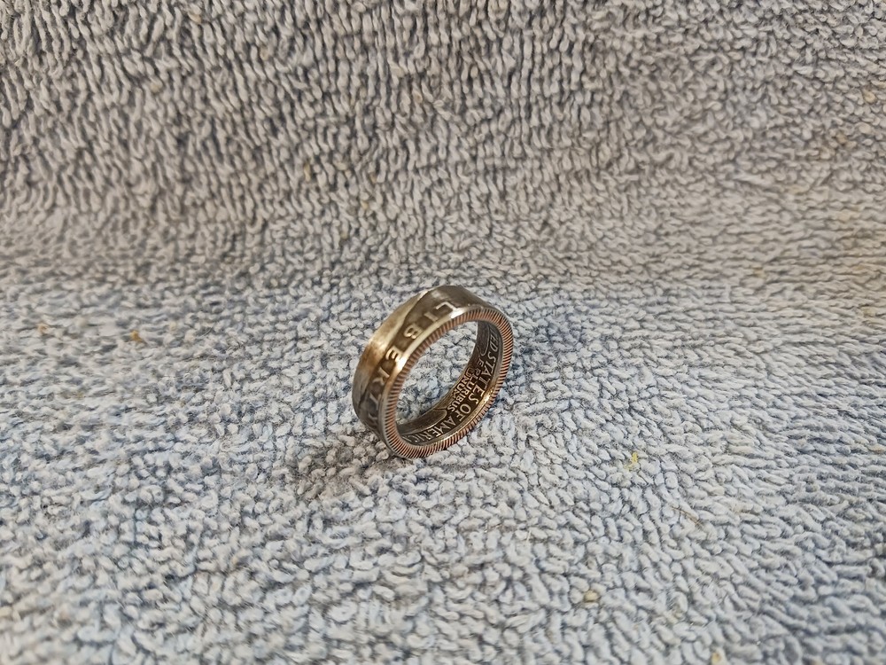 1981 Washington Quarters, Handmade Coin Ring, Size 6-1/2