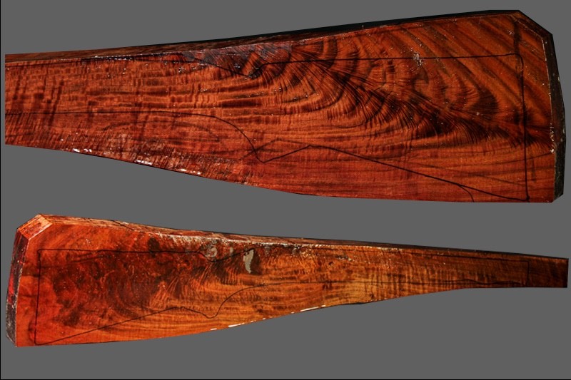 Claro walnut rifle gunstock blank, cl4