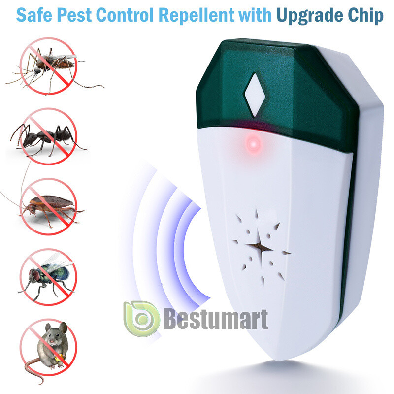 Ultrasonic Pest Insect Rodent Repeller Electronic Plug-In Mice Rat Cockroach Bug