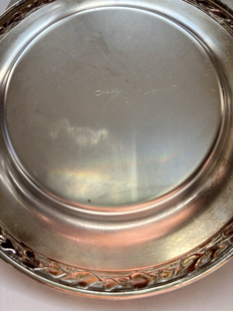 Silver Plated Compote Dish with Spoon By Oneida