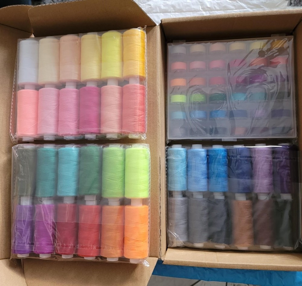 72Pcs Bobbins Sewing Threads Kit, 36 Colors Spools 360Yards per Polyester Thread