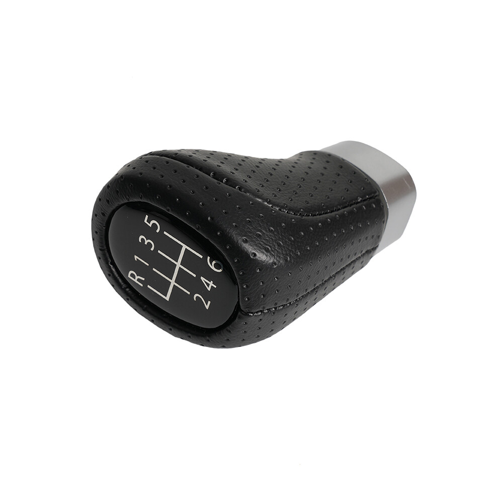 6 Speed Shift Knob Black PU Leather For BMW E36 E46 M3 Z4 3.0 E90 E91 E92 M5 E39