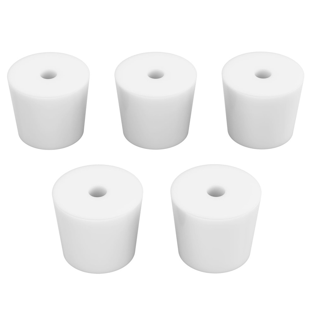 Silicone Stoppers Pack Standard Natural With mm Aperture Single Hole Flask