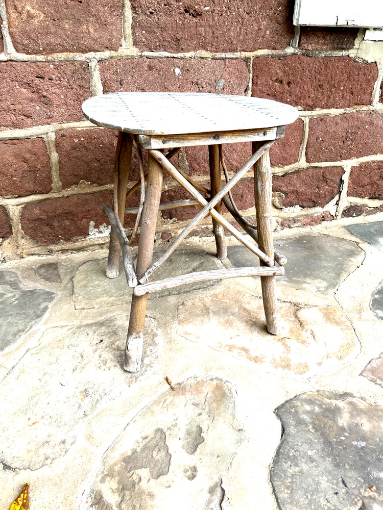 Antique Folk Art Twig Table Stand Rustic, Adirondack