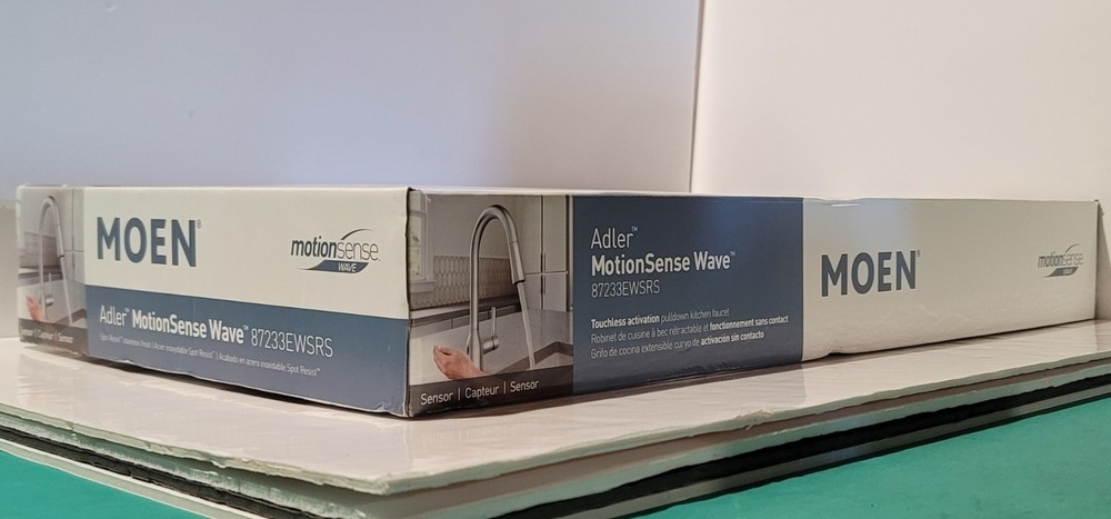Moen 87233EWSRS Adler Motion Sense Wave Sensor High Arc Pull Out Kitchen Faucet