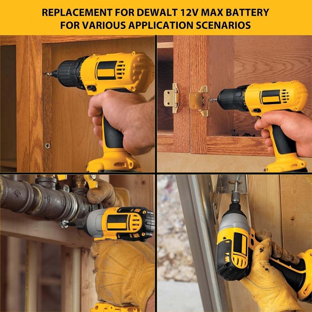 2 Pack 12 Volt Replace For DEWALT DC9071 12V Battery DW9071 DW9072 DC9740 DW940