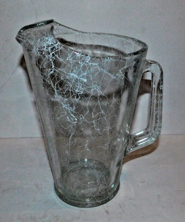 NEAT VINTAGE SPAGHETTI STRING GLASS PITCHER