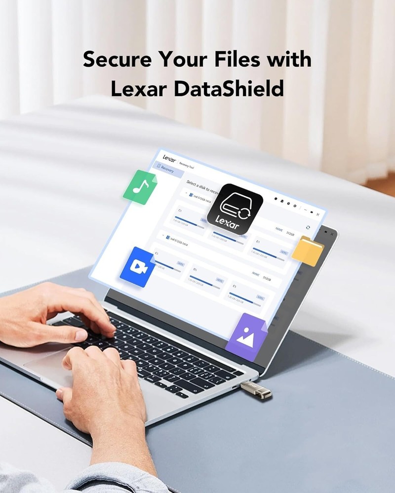 Versatile Dual USB 3.2 Drive: 256GB Storage with AES Encryption &