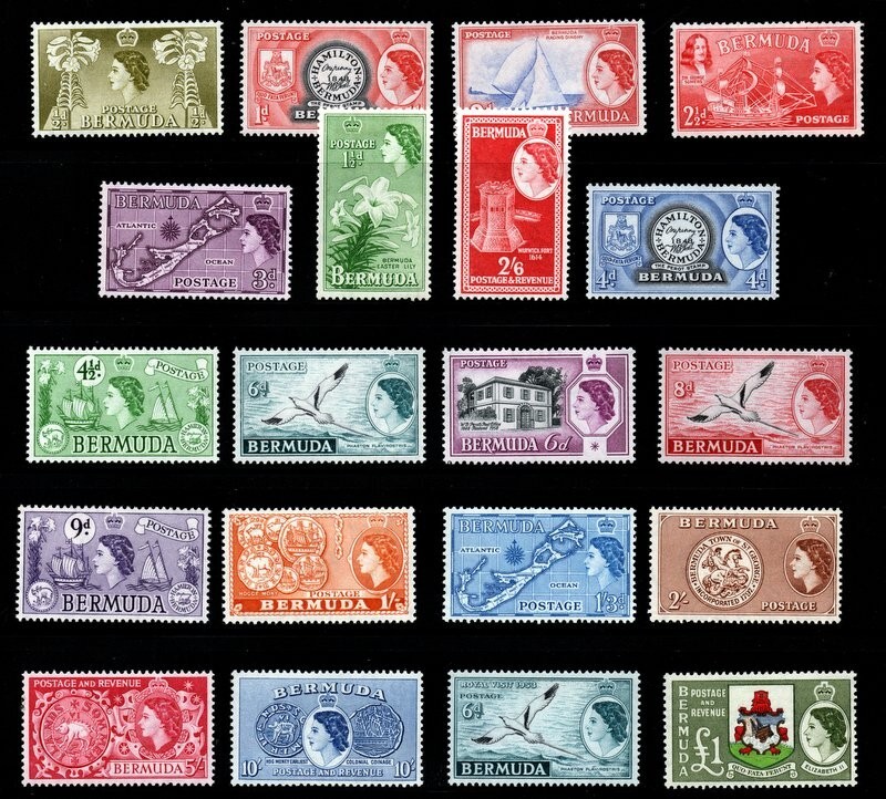 BERMUDA 143-162 MINT LIGHTLY HINGED, NICE MLH SET, FREE SHIP USA