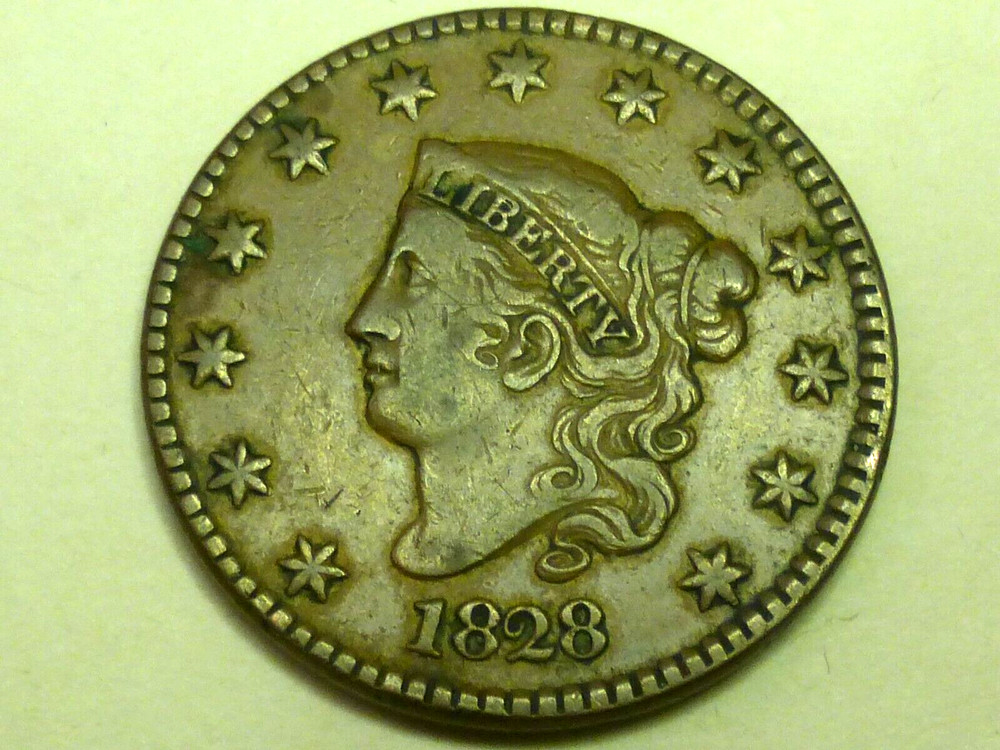 1828  LARGE CENT  VF-XF