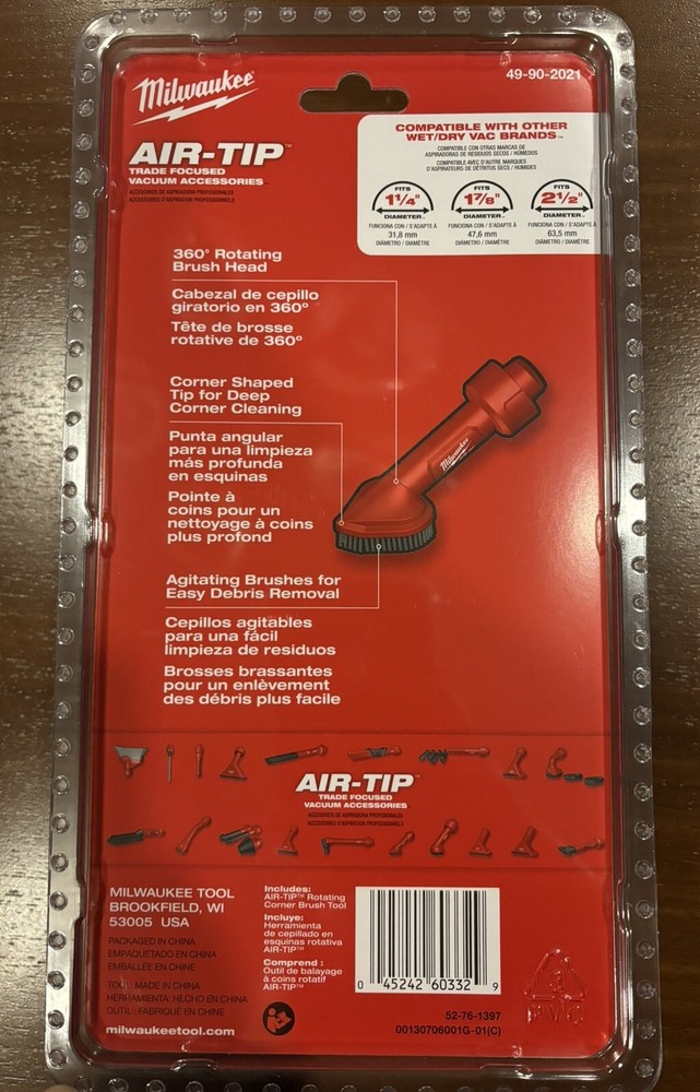 Milwaukee Air-Tip Rotating Corner Brush Tool