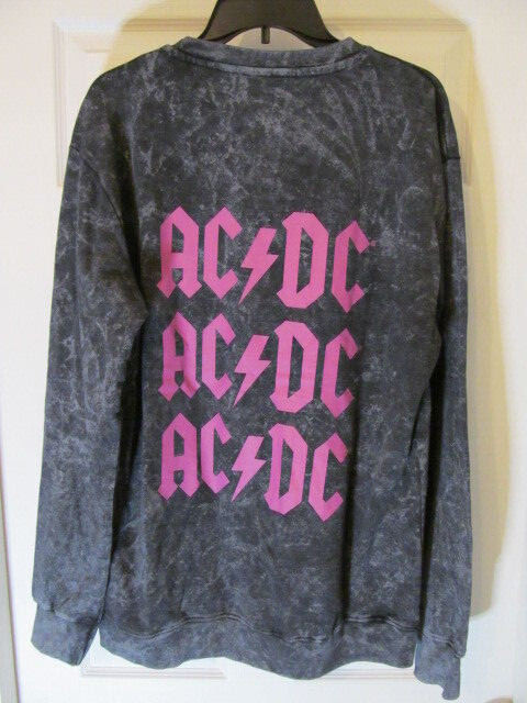 AC/DC Women's 100% Cotton Sweatshirt, Lightning Bolt, Size  1X