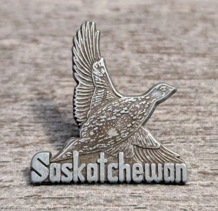 Sharp-Tailed Grouse Official Bird Of Saskatchewan Canada Pewter Lapel Pin
