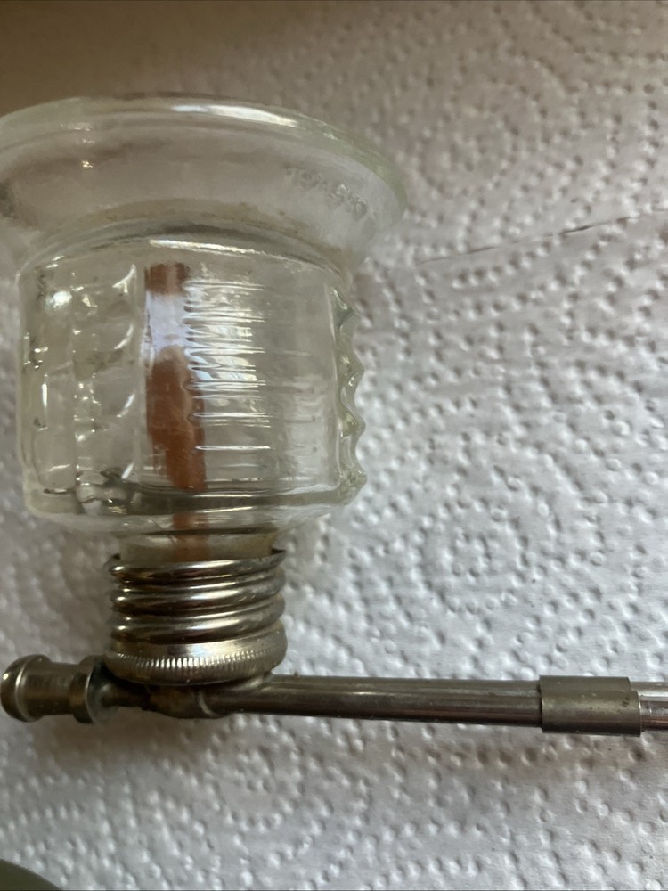 Vintage DeVilbiss Spray Glass Atomizer Powder Blower- Grey squeeze bulb