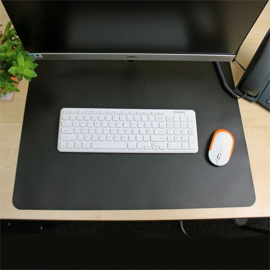 Lorell Bio-based Black Desk Pad - 30" Width X 20" Depth - Black (llr-39654)
