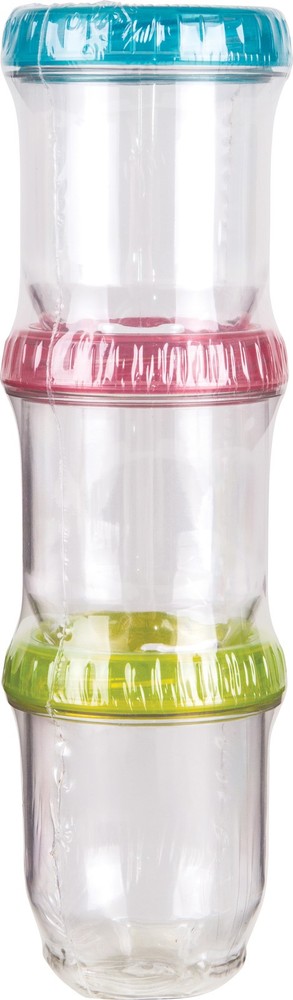 ArtBin Twisterz Jar Set Small/Tall 3/Pkg Multi-Colored Lids