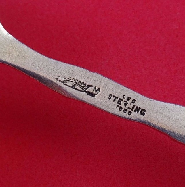 Sterling Silver and Enamel Cold Meat Serving Fork #3148