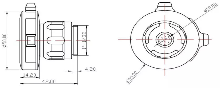 F22mm Coupler, C-mount compatible with Karl Storz, Olympus, Stryker, Wolf etc.