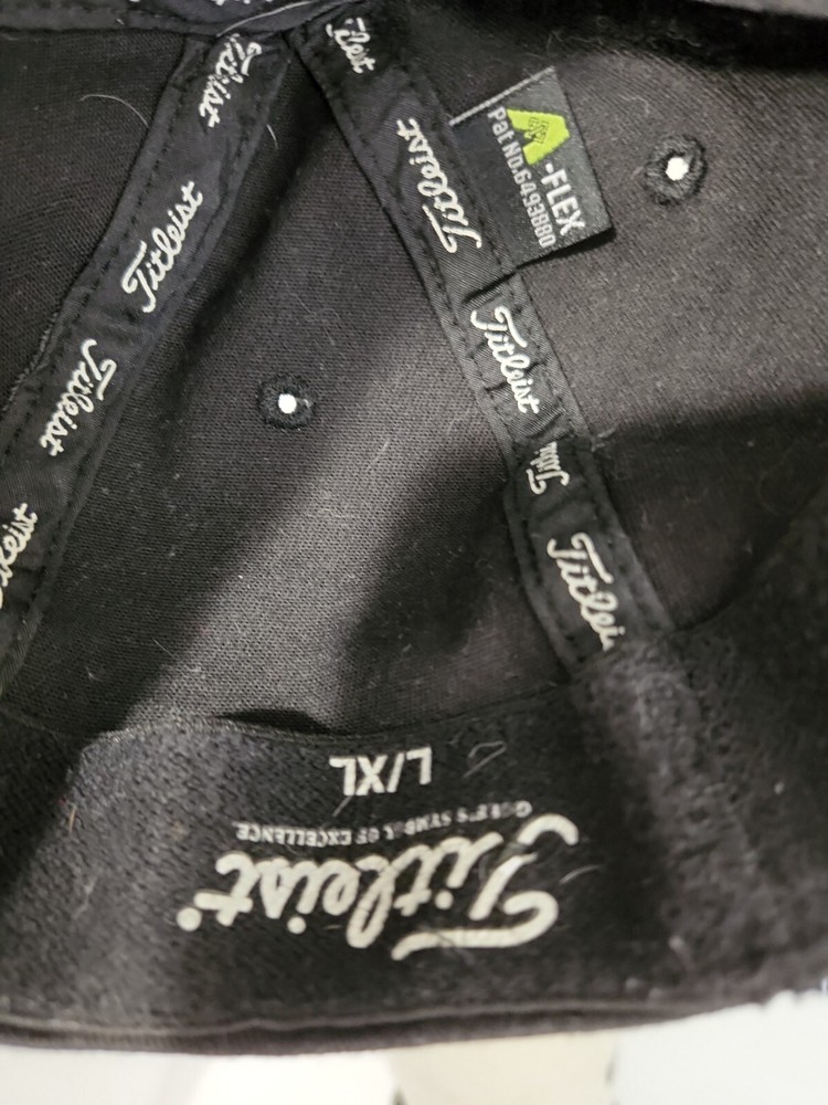 Titleist Golf Hat Spellout Front And Back Black Large/XLarge Cap